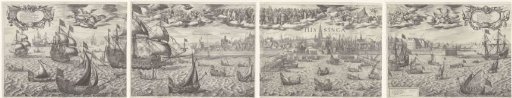 Arrival and reception of Count Palatine Frederick with his wife Elisabeth at Vlissingen, 1613