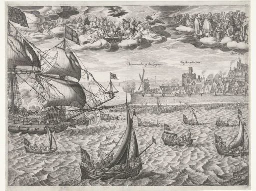 Arrival and reception of Count Palatine Frederick with his wife Elisabeth at Vlissingen (plate 2), 1613