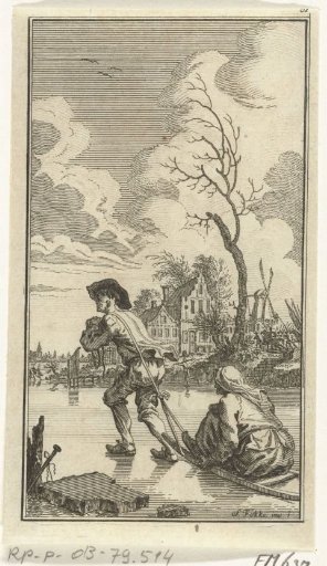 Lambert Melisz. Flight with his mother in a sleigh over the ice, 1574