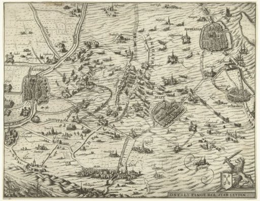 Map with the Relief of Leiden, 1574