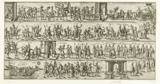 Procession at the inauguration of the University of Leiden, 1575
