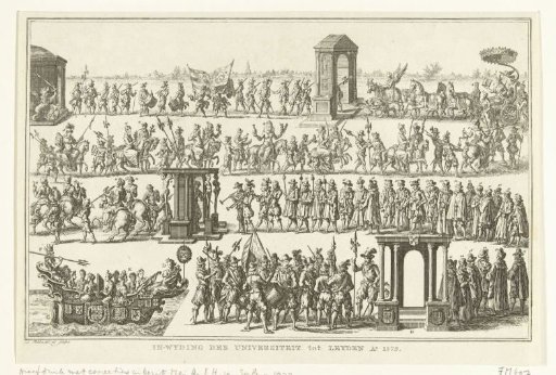 Procession at the inauguration of the University of Leiden, 1575