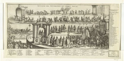 Procession at the inauguration of the University of Leiden, 1575