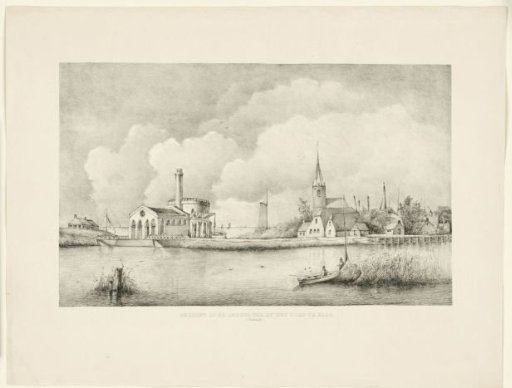Pumping Station De Leeghwater at the Kaag, 1848
