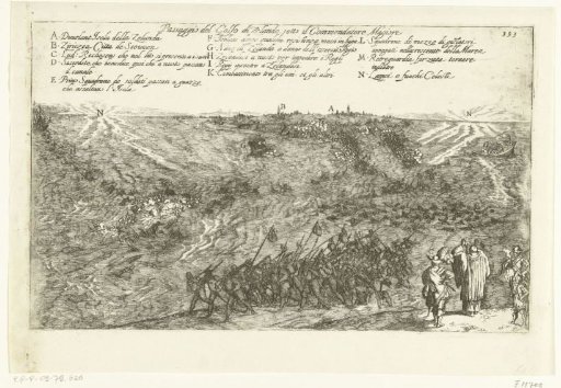 Night march of Spanish soldiers through the water to Duiveland, 1575