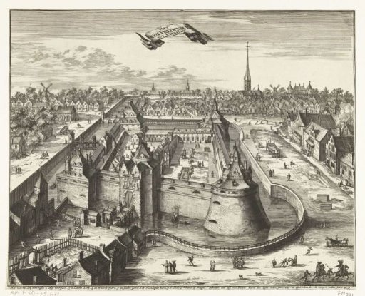 Castle Vredenburg in Utrecht in prosperity, before 1577