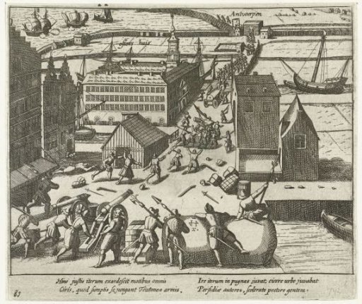 German Troops Leave Antwerp, 1577