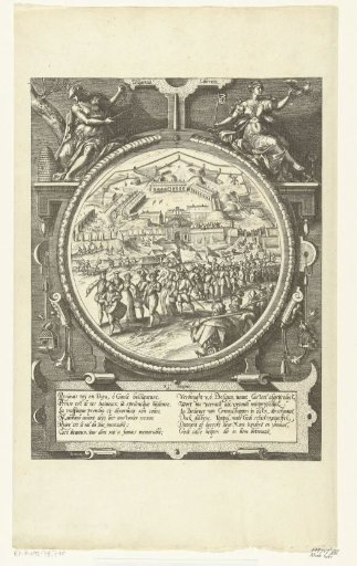Reproduction of the Print Depicting the Digging Up of the Bastions by the Antwerp Citizens, 1577