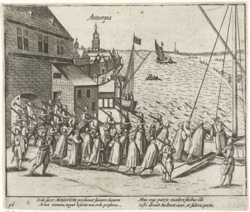 Jesuits and Franciscans leave Antwerp, 1578