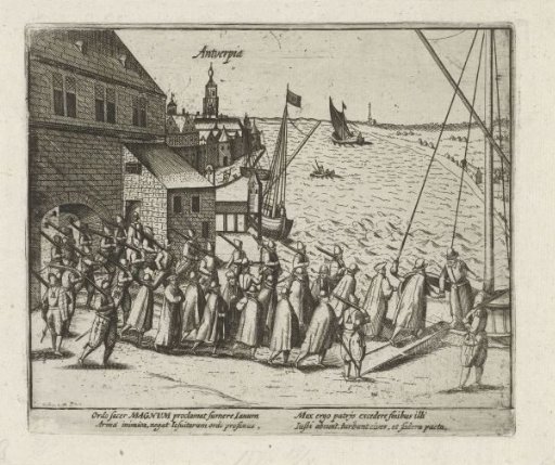 Jesuits and Franciscans leave Antwerp, 1578