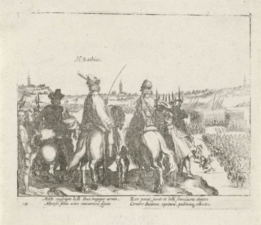 Matthias and the Prince of Orange review the States' army, 1578