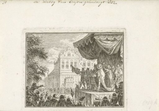 The Duke of Anjou invested in Antwerp, 1582