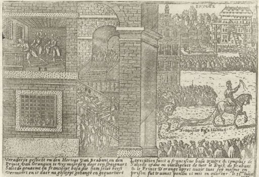 Mutilation of the body of Francesco Baza, who together with Salcedo intended to assassinate the Prince of Orange and the Duke of Anjou, 1582