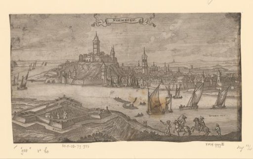 View of Nijmegen and the Fort Knodsenburg