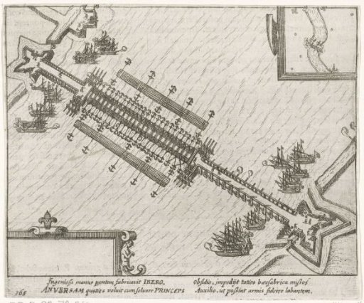 Siege and capture of Antwerp in 1585: the ship bridge of Parma across the Scheldt