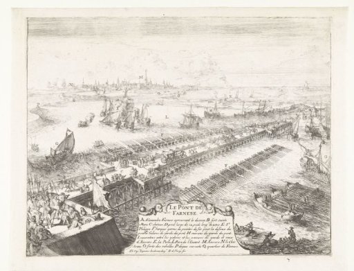 Ship bridge of Parma over the Scheldt, 1585