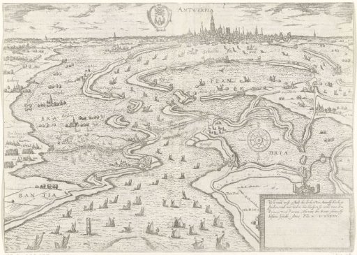 Dikes breached near Antwerp, 1585