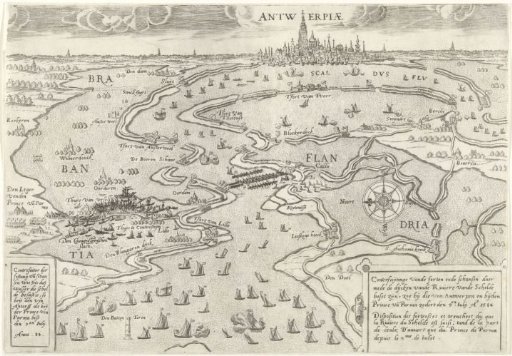 Dikes breached near Antwerp, 1585