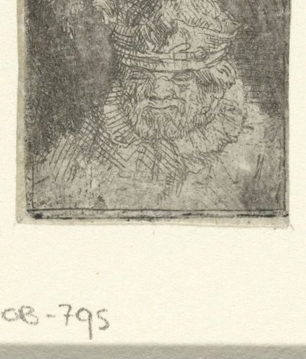 Bust of a man with a feathered cap
