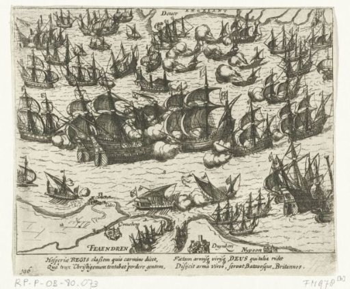Naval battle with the Spanish Armada, 1588