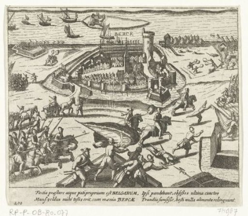 Rheinberg surrenders to the Spaniards, 1590