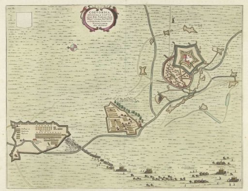 Map of the besieged Coevorden, 1592