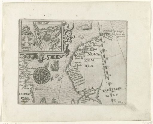 Map of Nova Zembla, 1594