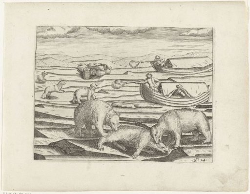 Attack by Three Polar Bears on the Skiffs, 1597