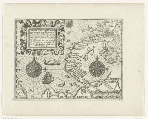 Map of Nova Zembla, 1597