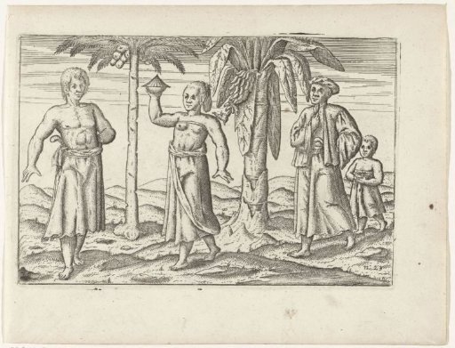 Javanese and a merchant at Bantam, 1596