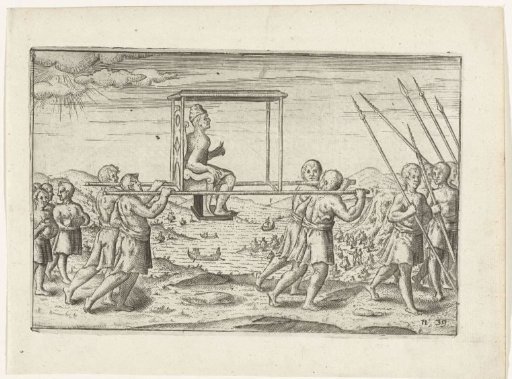 A nobleman in a litter on Bali, 1597