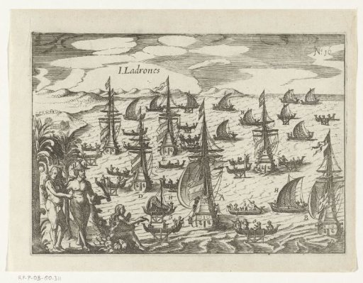 Arrival at the Ladrones Islands, 1616