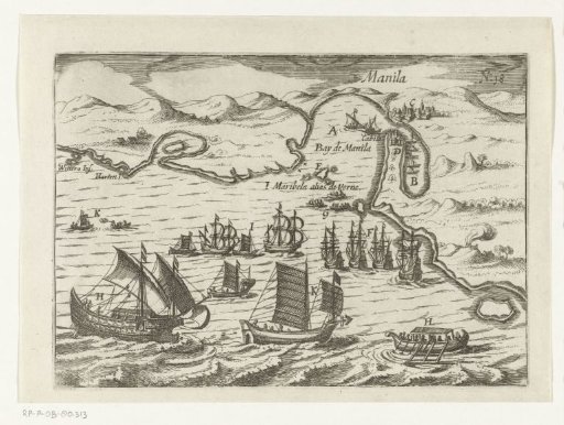 Arrival in the Bay of Manila in the Philippines, 1616