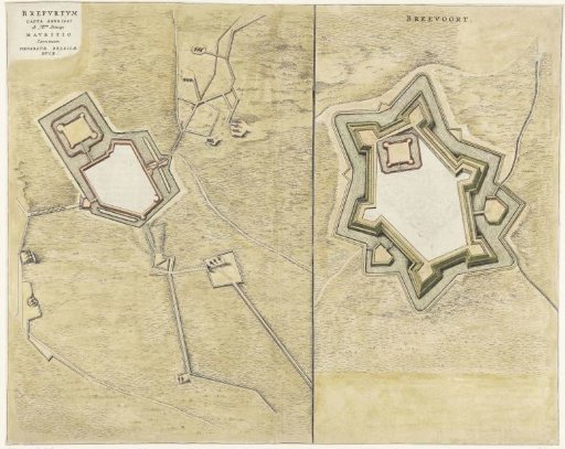 Map of the town and castle of Bredevoort with the fortifications, 1597