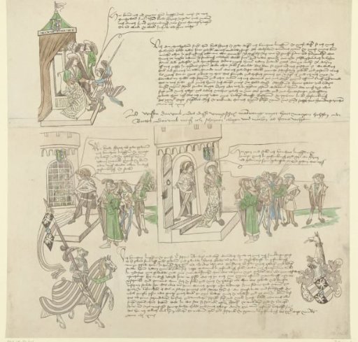 Facsimile of the moon letters of Count Bernhard of Meurs against Charles of Egmond, Duke of Guelders, 1493