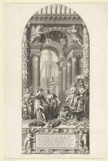 Stained glass window 1 in the St. John's Church in Gouda: Freedom of Conscience triumphs over Tyranny, ca. 1568-1595