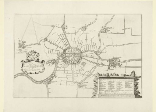 Map of the Siege of Leiden, 1573-1574