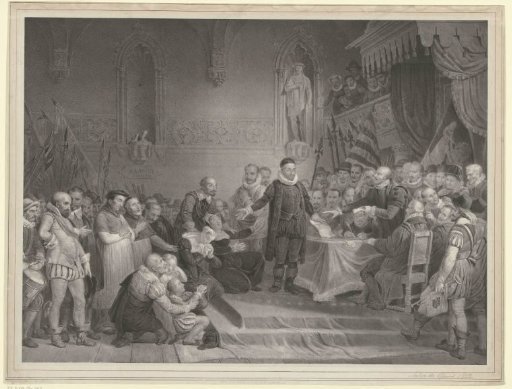 The intercession of Prince William I on behalf of the Roman Catholic prisoners in Ghent in 1578
