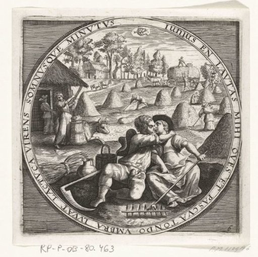 The Month of June, Haymaking, ca. 1600