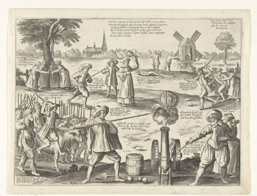How the heroes of Waert fight a dead roe, ca. 1600