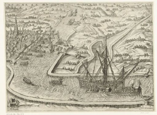 Black Galley of Dordrecht attacks Spanish ships off Antwerp, 1600