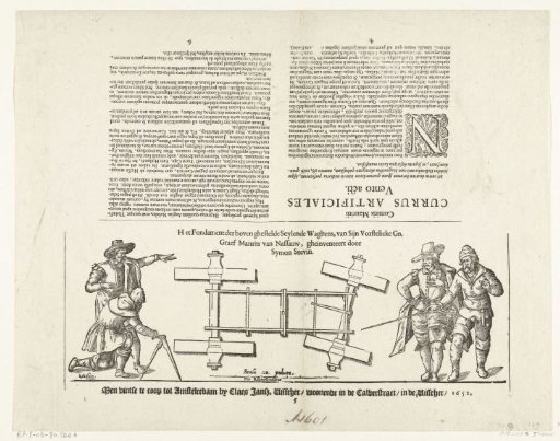 Diagram of the sail-wagon of Simon Stevin, 1602