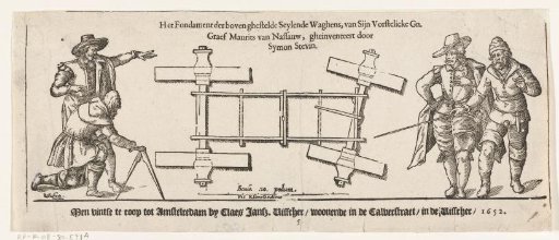 Diagram of the Sailing Wagon of Simon Stevin, 1602