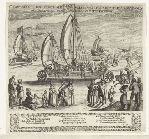 The sailing carriage of Simon Stevin, 1602