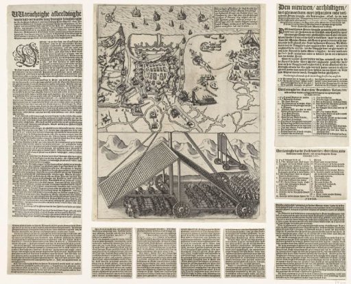 Siege of Ostend and the new storm bridge, February 1604