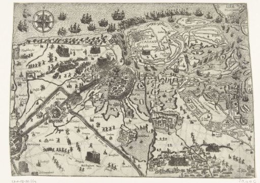 Map of the siege of Sluis by the States Army under Maurice, 1604