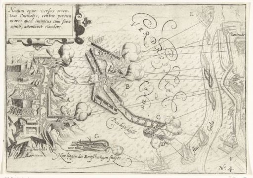Siege of Ostend: bombardment of the ships supplying the city, 1603