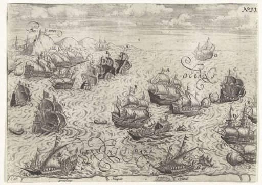 Destruction of Spanish galleys, 3 October 1602