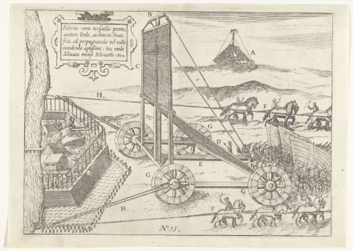 Siege of Ostend: the storm bridge of Targone, 1604