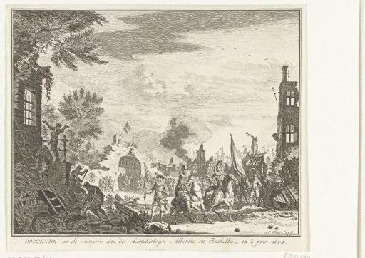 Albert and Isabella visit the destroyed city of Ostend, 1604